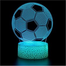 ZNZ Football 3D Illusion Lamp Gifts Night Light for Kids Boys Girls 