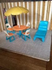 Vintage 1970's Pippa Doll Interest,  Garden Set 'Judy's Garden Furniture'