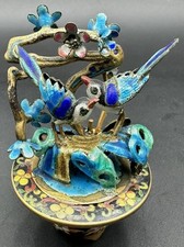 Vintage Cloisonne Enamel Birds