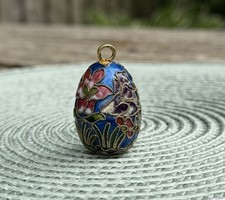 Cloisonné Egg Pendant - Vintage