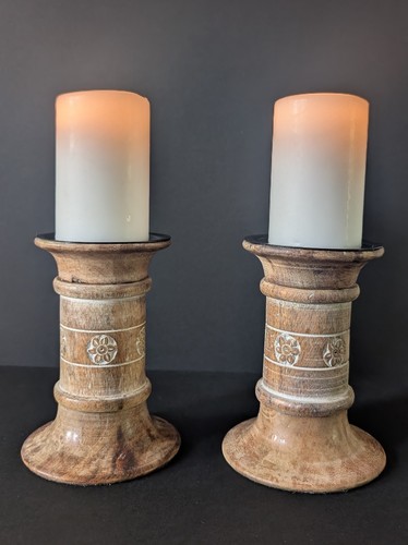 Pair large chunky carved - large,