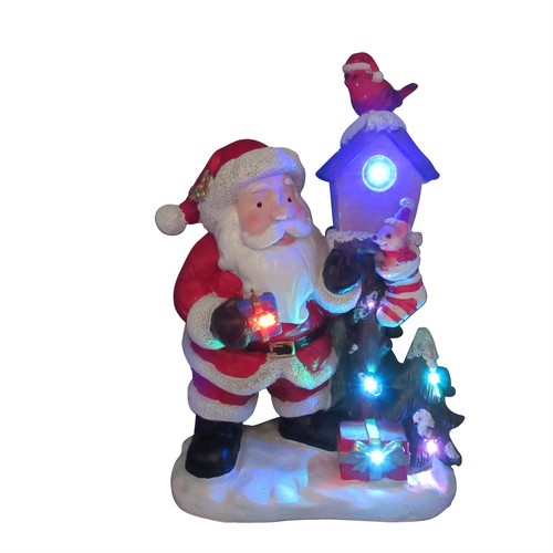 Light santa birdhouse - light, up