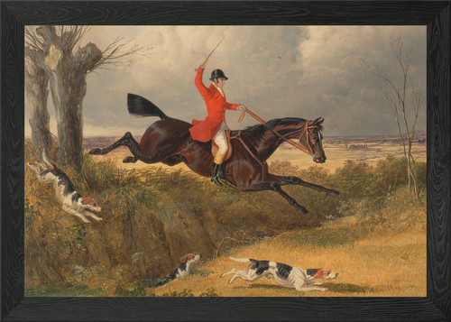 Fox hunt painting - painting, horse