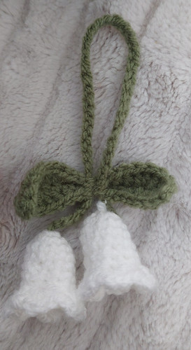 Handmade crochet white bell - handmade,