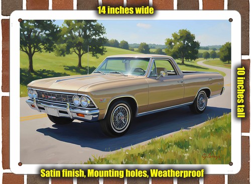 Metal sign 1966 chevrolet - -, el
