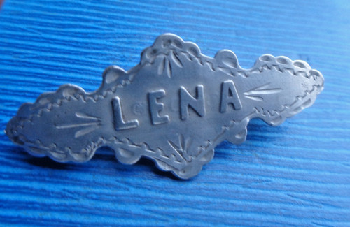 Lena silver name brooch - lena,