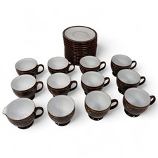 Denby Shiraz 27-Piece Tea Set 10x Cups 15x Saucers Milk Jug Sugar Bowl Preloved