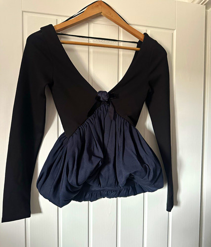 Zara black neck peplum - zara,
