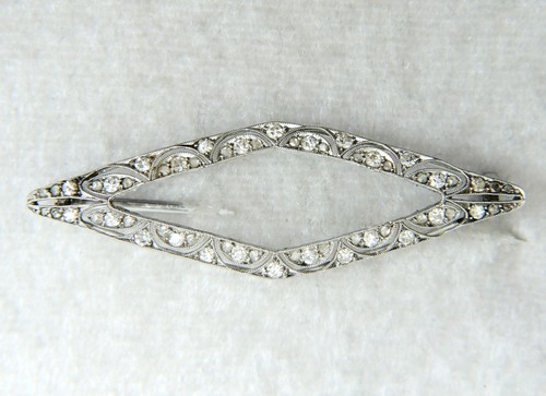Victorian 1ct diamond platinum - 1ct,