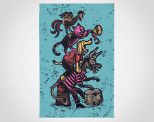 Large Vintage Retro 1950s - 1970s Animal Fabric Wall Hanging - 74cm X 49cm