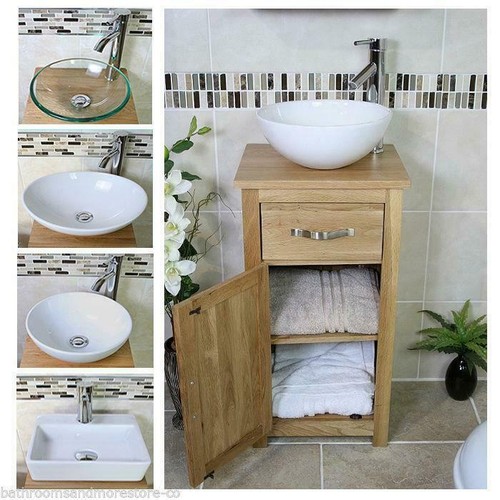 Solid oak bathroom cabinet - solid,