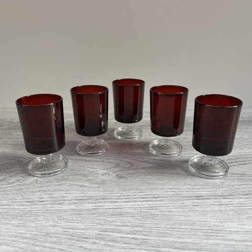 Vintage luminarc ruby red - vintage,