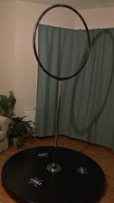 X Pole Lite Stage 45mm ChromeNSTO4 Static/spinning PortablePole & hoop 