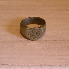 WW1 Trench Art Ring Engraved