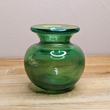 Vintage Mdina Glass Vase Green