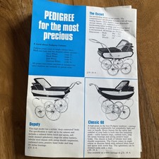 Ephemera late 1960s folded leaflet price list pedigree prams range price size 
