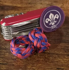 Paracord Scout Woggle Dark Blue And Red