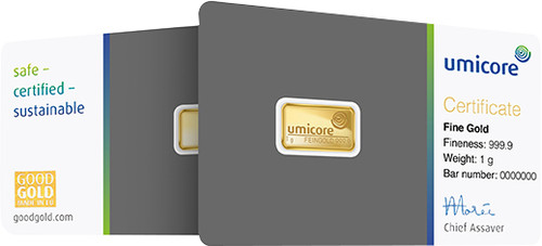 Umicore gram gold - gold, bar