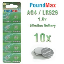 10 X AG4 LR626 Batteries 1.5V - For Watches, Toys, Medical Devices, LED