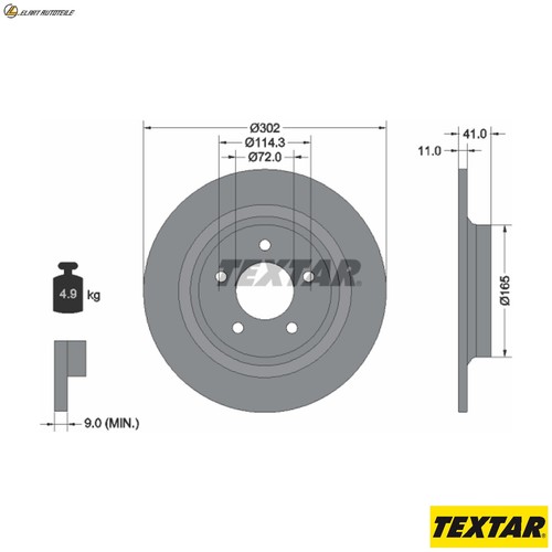 Brake discs 92148200 for - brake,