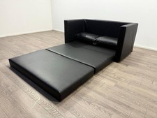 Lucy black faux leather - leather, sofa