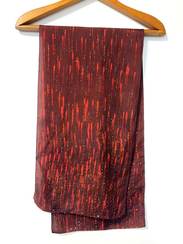 Handmade burgundy silk - silk, scarf