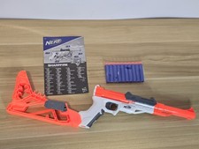 Nerf Gun Sharpfire with Stock + Barrel Attachments. Holster Pistol + Bullets. 