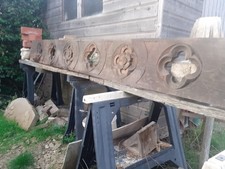 Old carved oak tracery - old,
