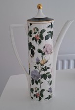 White Ted Baker Rosie Lee Portmeirion bone china tall with 22ct gold coffee pot