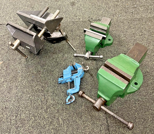 Used bench vices record woden - used,