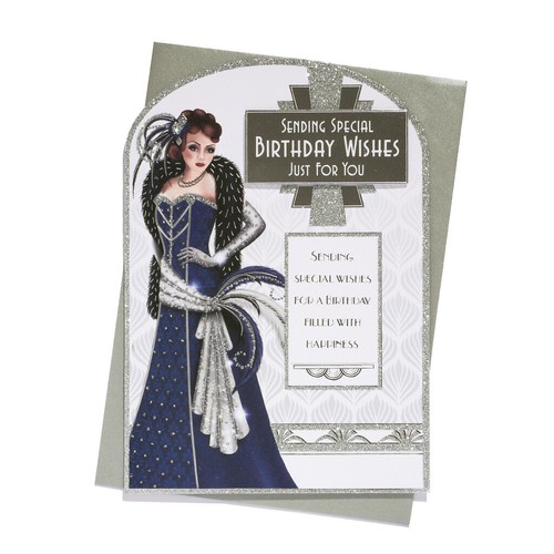 Art deco birthday card - deco,