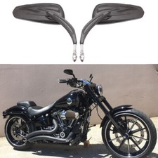 Motorcycle Rearview Side Mirrors Black For Harley Davidson Breakout Street Glide