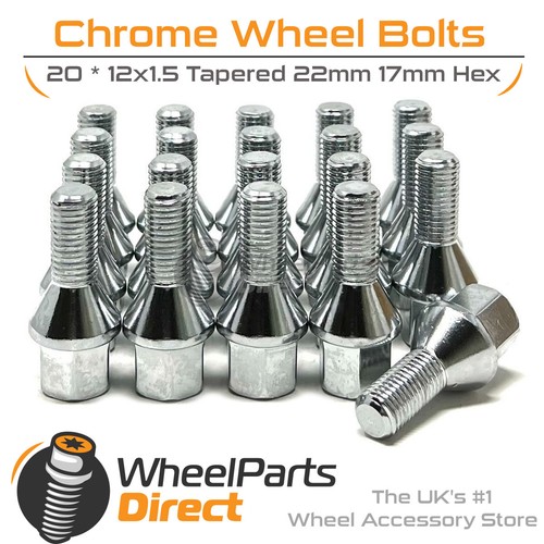 Wheel bolts 12x1 chrome - chrome, for