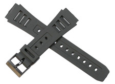 20MM FLEXIBLE NON CRACK BLACK RUBBER WATCH STRAP SUITS CASIO PULSAR LORUS ETC