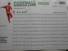 FOOTBALL SCRATCH CARDS- 150