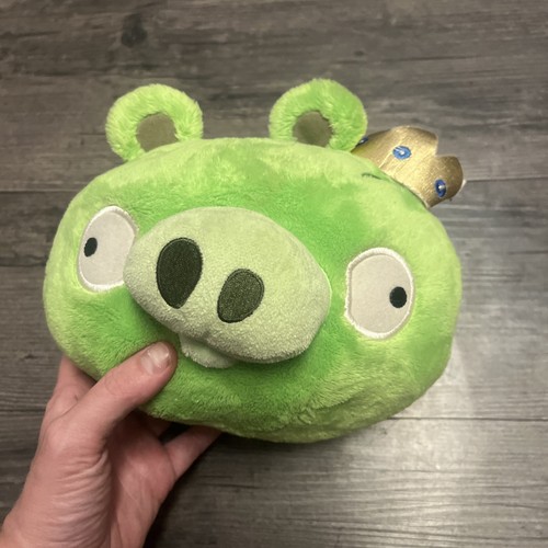 Green pig crown angry birds - green,
