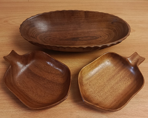 Monkey pod wood bowls mid - wood,