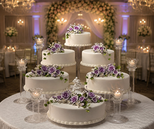 Tier cascade wedding cake - tier,