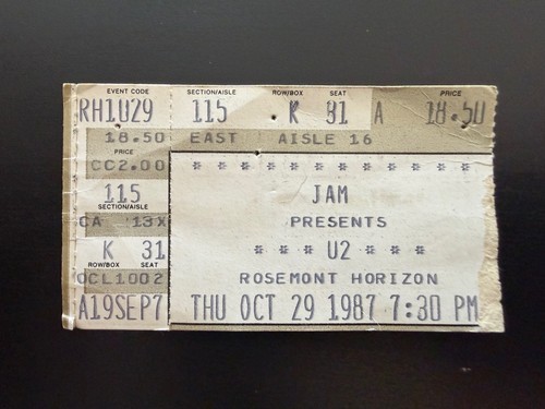 Vintage jam concert ticket - vintage,