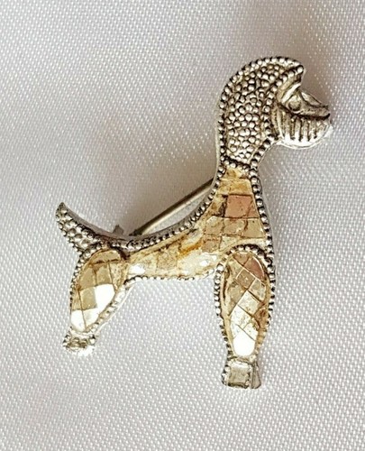 Brooch poodle dog mirror - poodle,