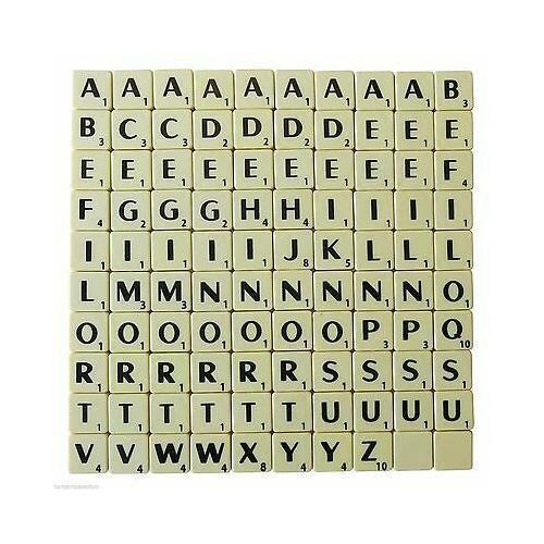Tiles ivory black letters full - ivory/black,