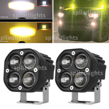 LED Driving Fog Spot Lights Angel Eye Halo Rings Motorbike Motorcycle Headlight