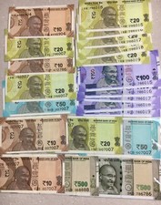 RUPEES MIX,STAR NOTE ,786 NUMBERS, SET OF 5 - Rs  10,20,50,100,200 UNC