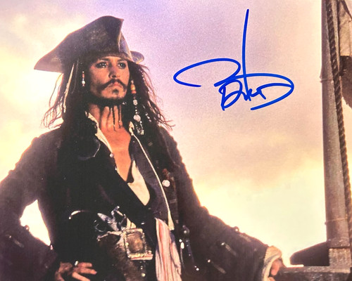 Johnny depp signed captain - signed,