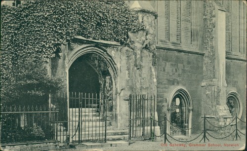Postcard norwich grammar - norwich,
