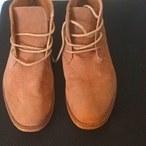 Men beige suede desert boots - beige,
