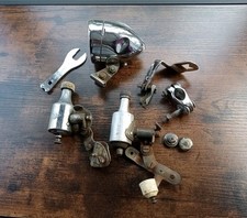 Job Lot Of Vintage Bicycle Dynamo's, Lamp, Saddle Parts Miller, Millard& Brooks