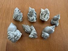 SCIBOR RESIN MINIATURES: x7 CHAOS MUTANT SNAILS (MOSCALS ARMY) & 2 FLAGSTONES
