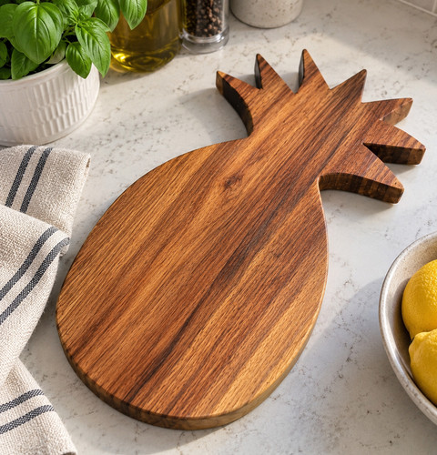 Wooden chopping board - chopping, teak