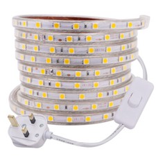 220V Mains Plug In LED Strip Lights Waterproof Rope Outdoor Garden Lamp UK Plug